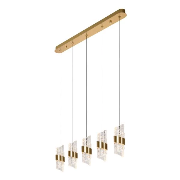 Lucide KLIGANDE - Suspension - LED Dim. - 5x7,8W 2700K - Or Mat / Laiton - détail 4